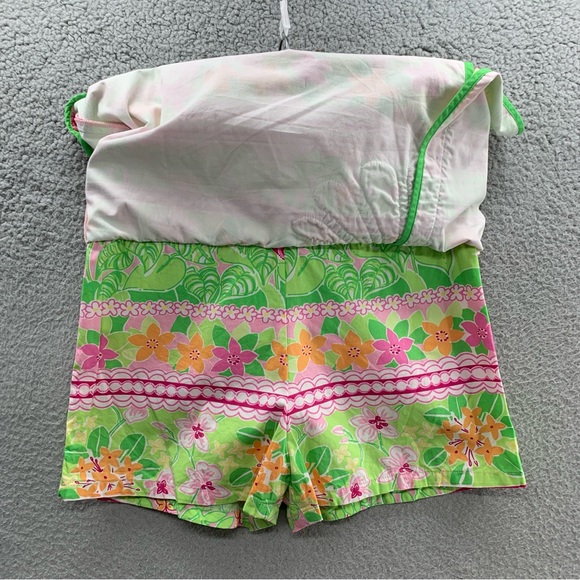 Lilly Pulitzer Girls Size 14 Mini Shorts Skirt Skort Green Multicolor Back Zip - Picture 6 of 10